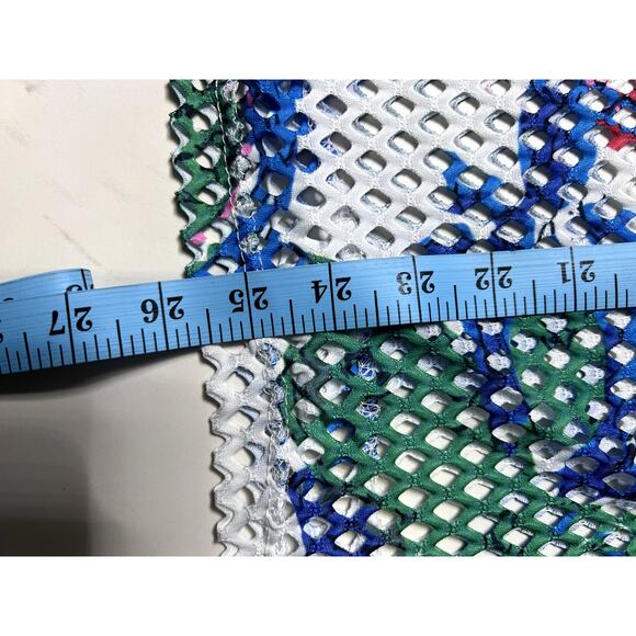 Mirror Image Open Knit Swimsuit Cover Up Coastal Grandma Cherry Floral 1x Women - Picture 8 of 10